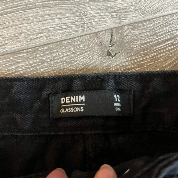 GLASSONS Denim Black Mini Skirt - Picture 4 of 5